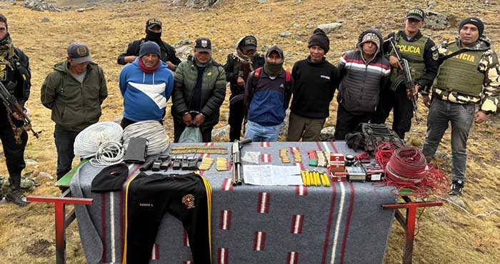 6 detenidos en operativo contra minería informal y actividades ilegales en Apu Pisti 